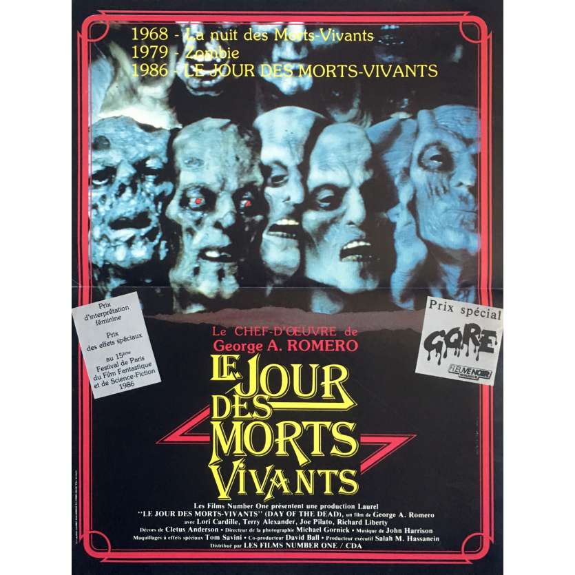 THE DAY OF THE DEAD Movie Poster - 15x21 in. - 1985 - George A. Romero, Lori Cardille