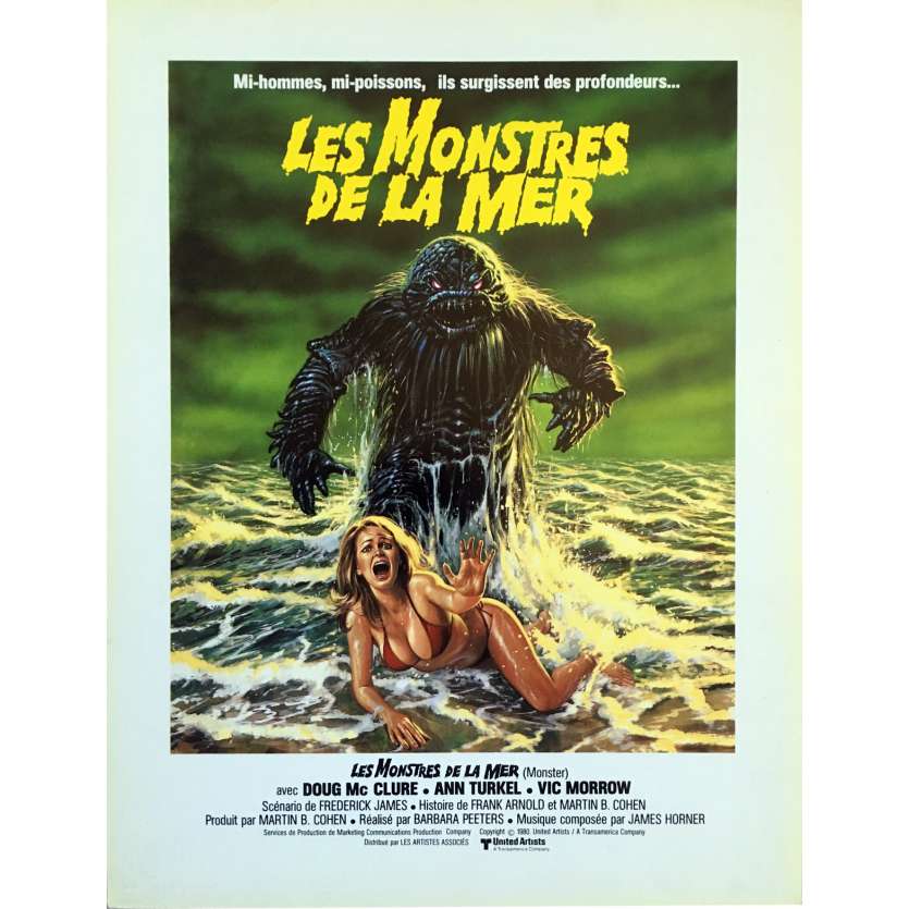 LES MONSTRES DE LA MER Synopsis  - 21x30 cm. - 1980 - Doug McClure, Barbara Peeters