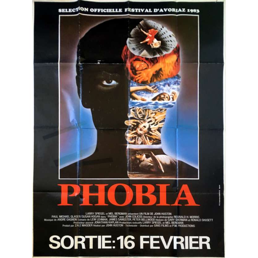 PHOBIA Affiche de film - 120x160 cm. - 1980 - Paul Michael Glaser, John Huston