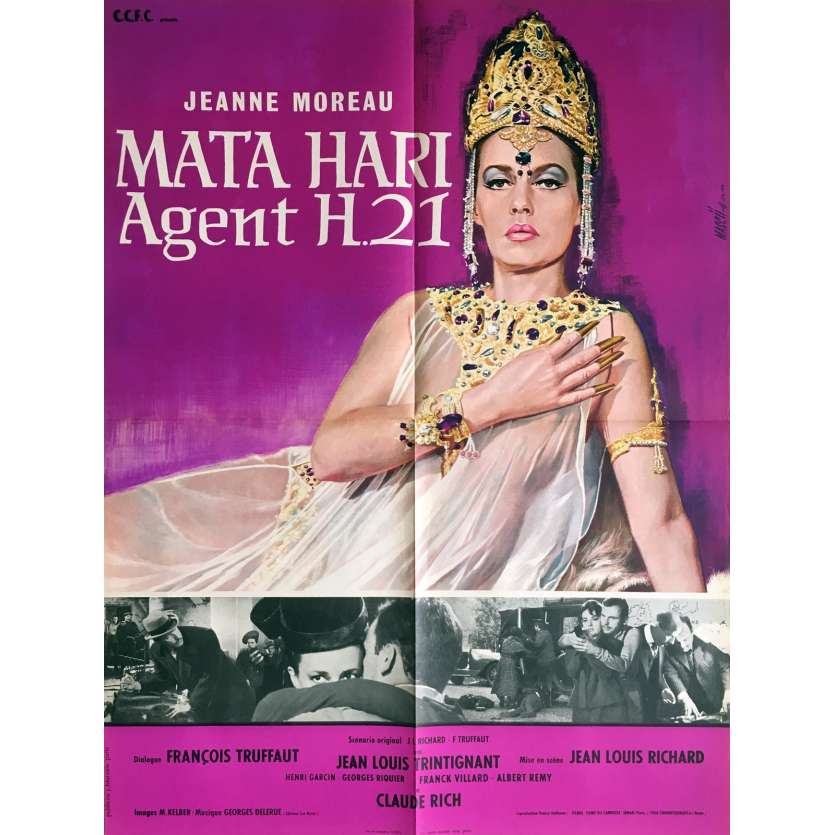 MATA HARI Movie Poster   - 23x32 in. - 1964 - Jean-Louis Richard, Jeanne Moreau