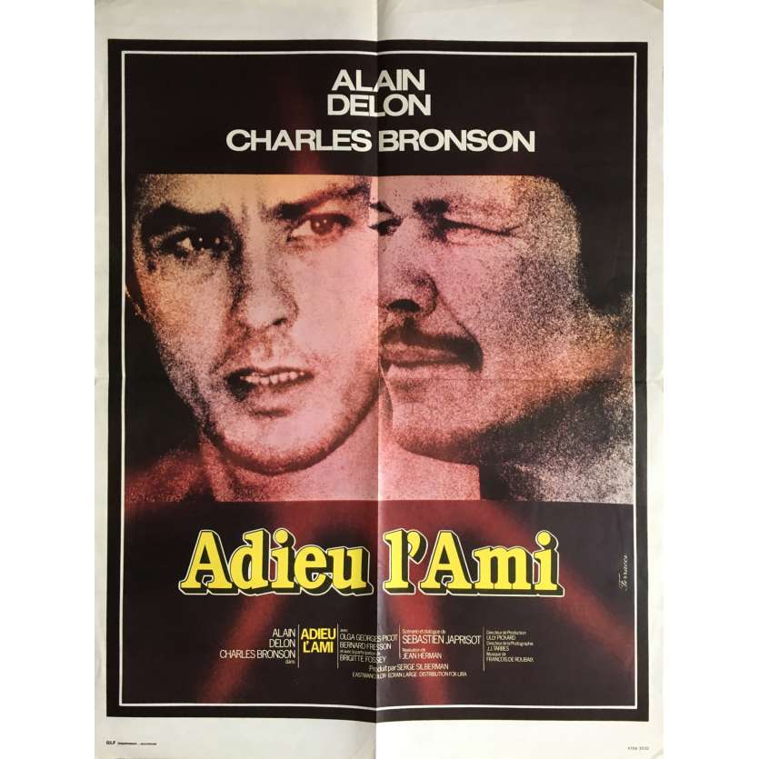 FAREWELL FRIEND Movie Poster   - 23x32 in. - 1968 - Jean Herman, Alain Delon, Charles Bronson