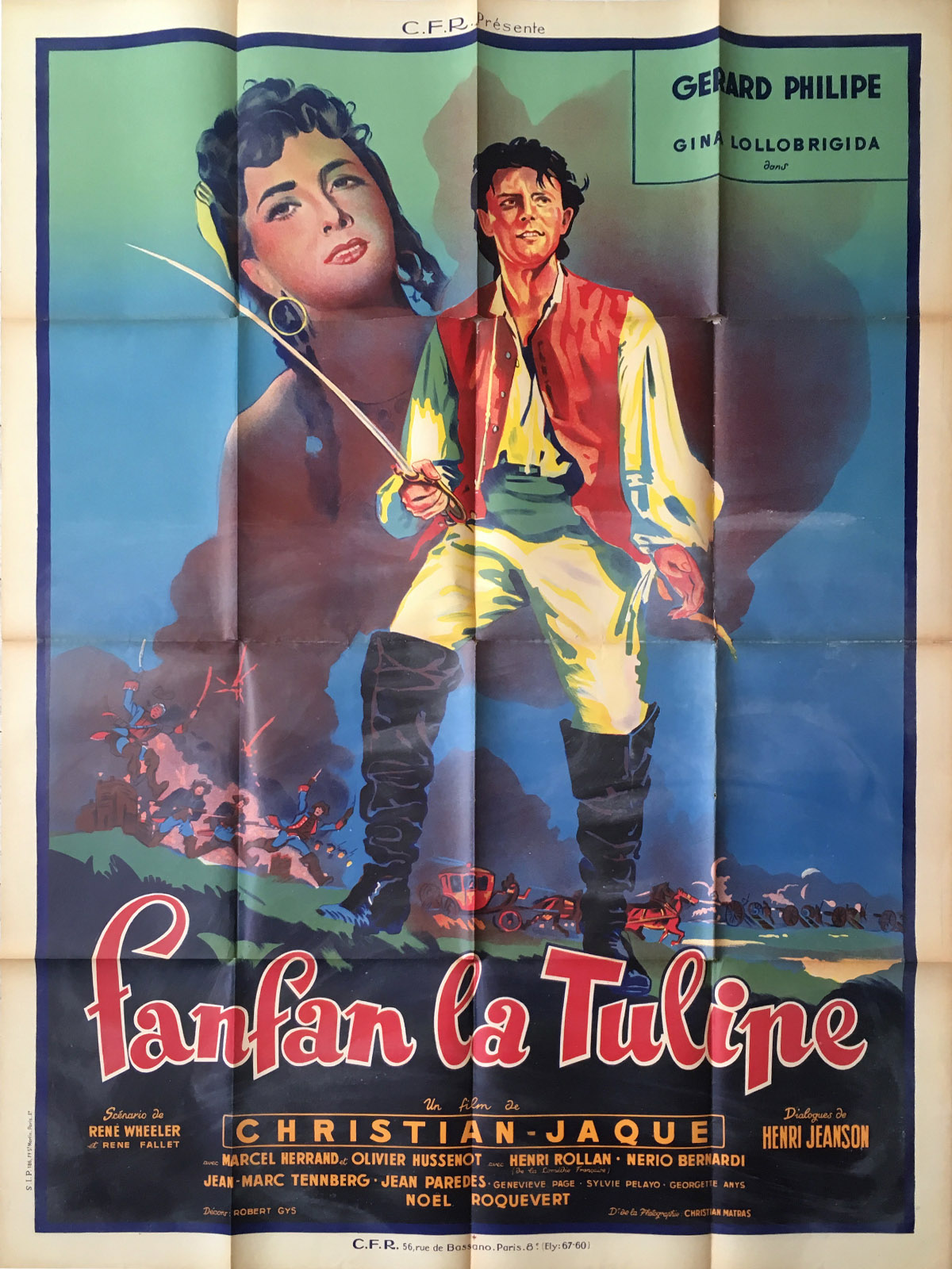 FAN-FAN THE TULIP Movie Poster 47x63 in.