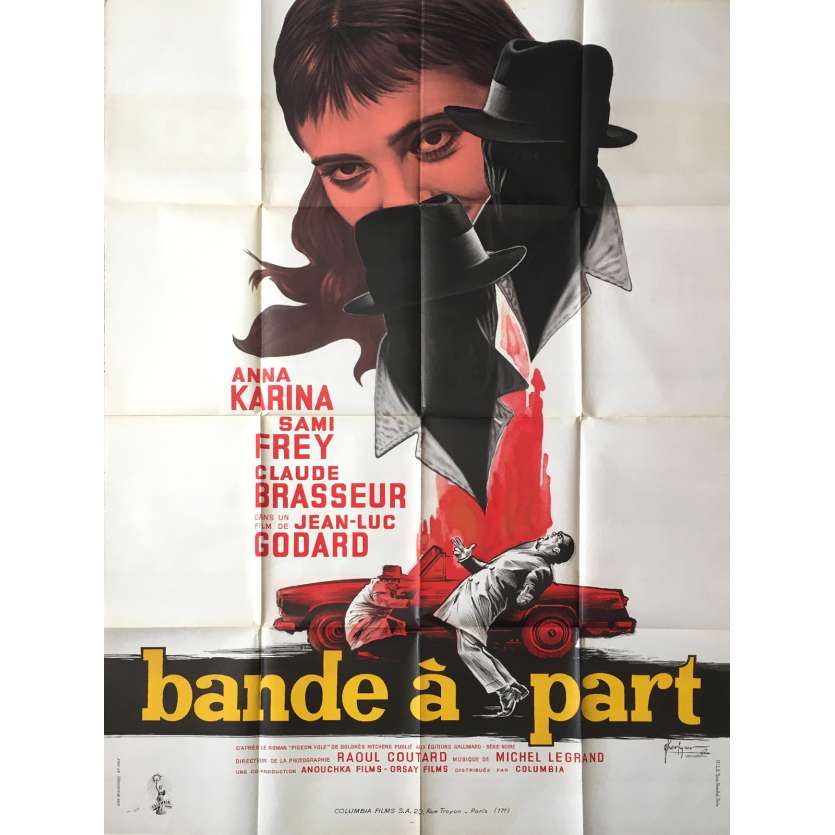 BANDE A PART Affiche de film - 120x160 cm. - 1964 - Anna Karina, Jean-Luc Godard
