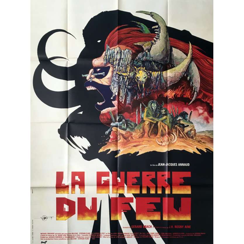 LA GUERRE DU FEU Affiche de film Style B - 120x160 cm. - 1981 - Ron Perlman, Jean-Jacques Annaud