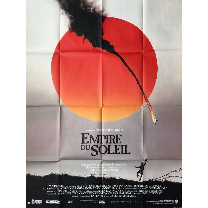 L'EMPIRE DU SOLEIL Affiche de film - 120x160 cm. - 1987 - Christian Bale, Steven Spielberg