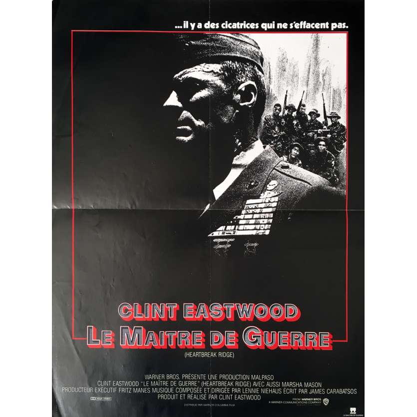 HEARTBREAK RIDGE Movie Poster - 15x21 in. - 1986 - Clint Eastwood, Mario Van Peebles
