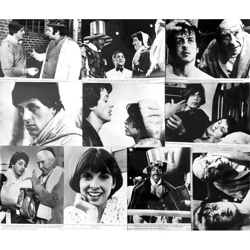 ROCKY Photos de presse x10 - 18x24 cm. - 1976 - Sylvester Stallone, John G. Avildsen