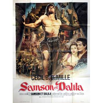 SAMSON ET DALILA Affiche de film 120x160 cm - R1970 - Victor Mature, Cecil B. DeMile SAMSON ET DALILA Affiche de film 120x160 cm - R1970 - Victor Mature, Cecil B. DeMile