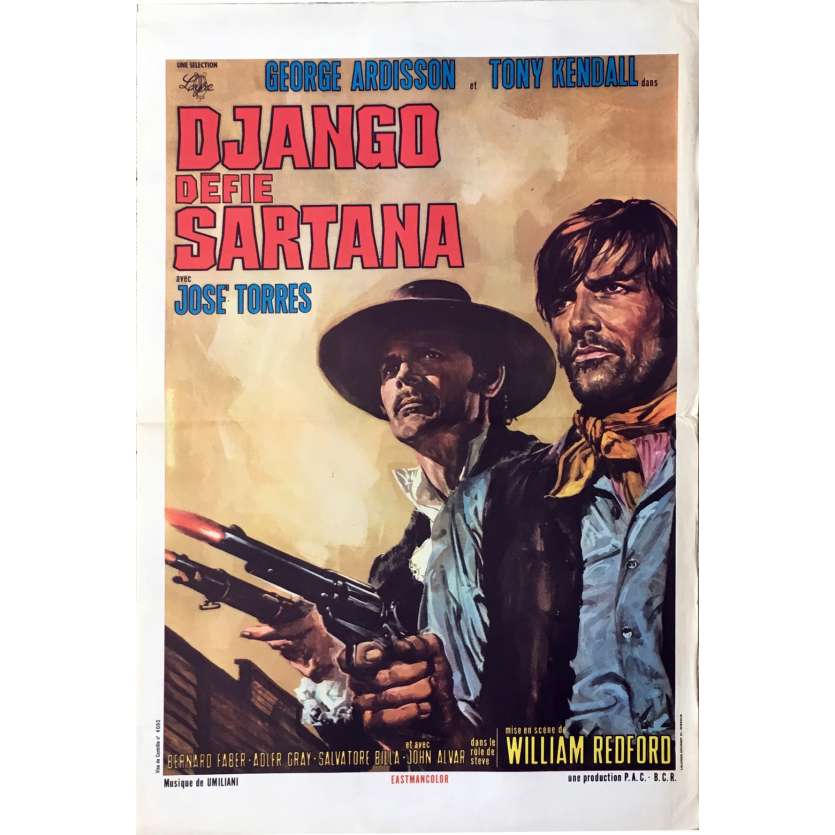 DJANGO DEFIE SARTANA Affiche de film - 40x60 cm. - 1970 - George Ardisson, Pasquale Squitieri