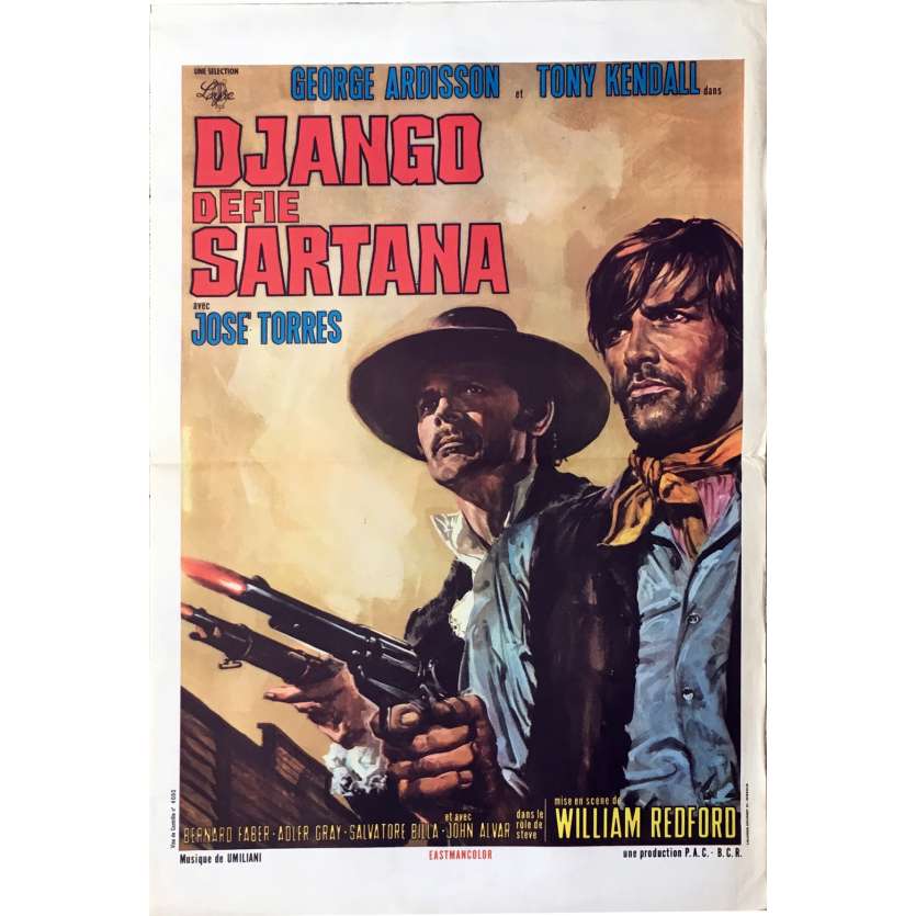 DJANGO DEFIES SARTANA Movie Poster - 15x21 in. - 1970 - Pasquale Squitieri, George Ardisson