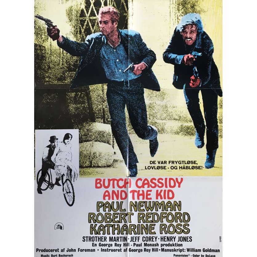BUTCH CASSIDY AND THE SUNDANCE KID Movie Poster   - 24x33 in. - 1969 - George Roy Hill, Paul Newman, Robert Redford