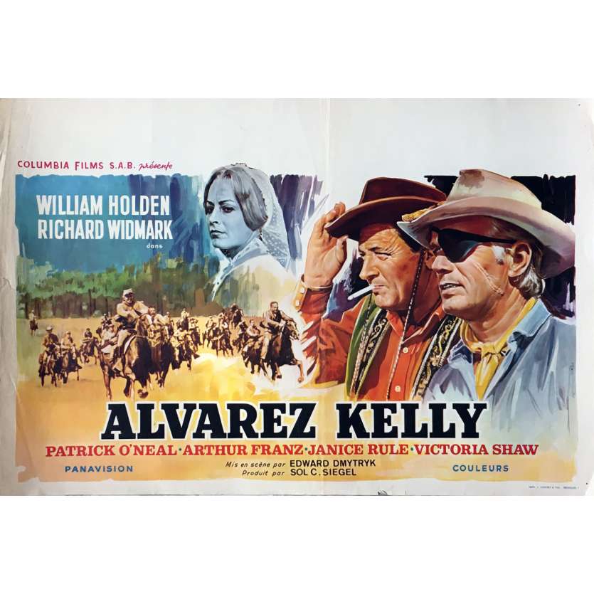 ALVAREZ KELLY Affiche de film  - 35x55 cm. - 1966 - William Holden, Edward Dmytryk