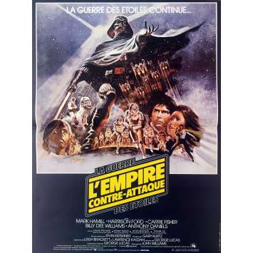 STAR WARS - EMPIRE STRIKES BACK Movie Poster Style B - 15x21 in. - R1990 - George Lucas, Harrison Ford