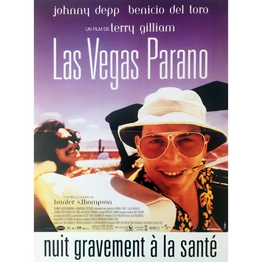 LAS VEGAS PARANO Affiche de film - 40x60 cm. - 1998 - Johnny Depp, Terry Gilliam