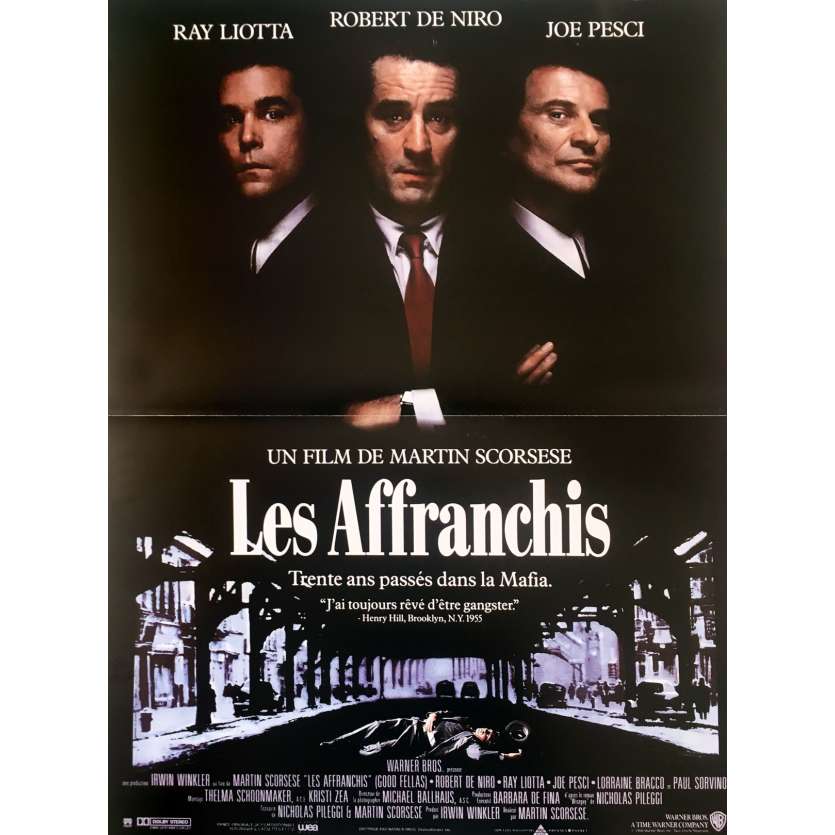 LES AFFRANCHIS Affiche de film - 40x60 cm. - 1990 - Robert de Niro, Martin Scorsese