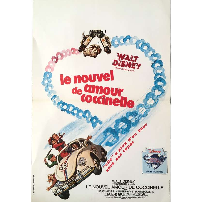 UN NOUVEL AMOUR DE COCCINELLE Affiche de film - 40x60 cm. - R1980 - Stephanie Powers, Walt Disney