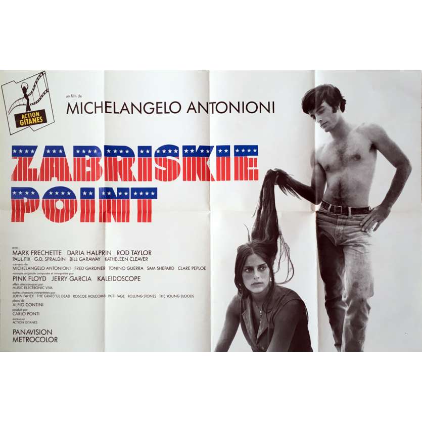 ZABRISKIE POINT Movie Poster - 32x47 in. - R1970 - Michelangelo Antonioni, Mark Frechette