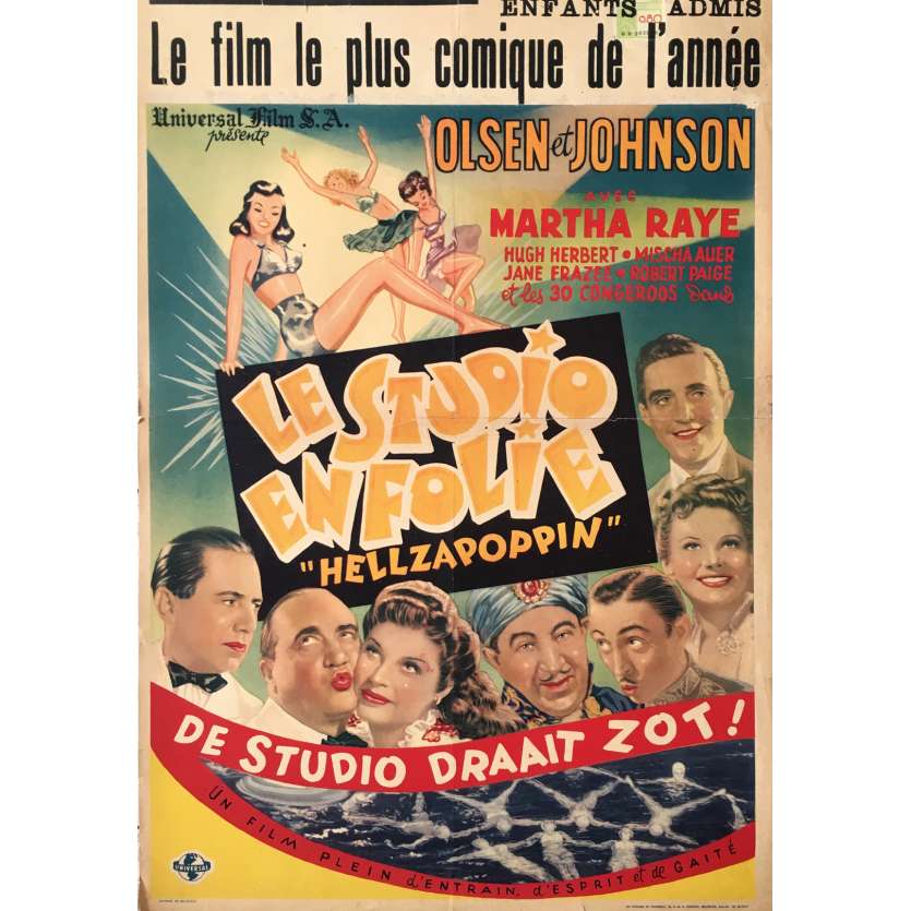 HELLZAPOPPIN Affiche de film - 35x55 cm. - 1941 - Ole Olsen, H.C. Potter