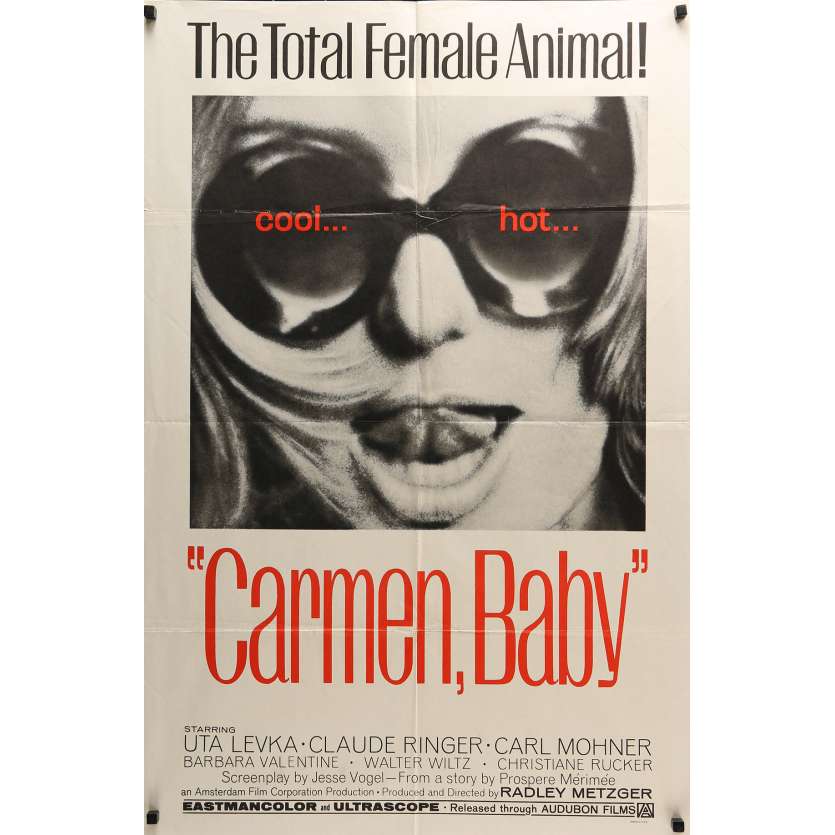 CARMEN, BABY Movie Poster - 29x41 in. - 1967 - Radley Metzger, Uta Levka