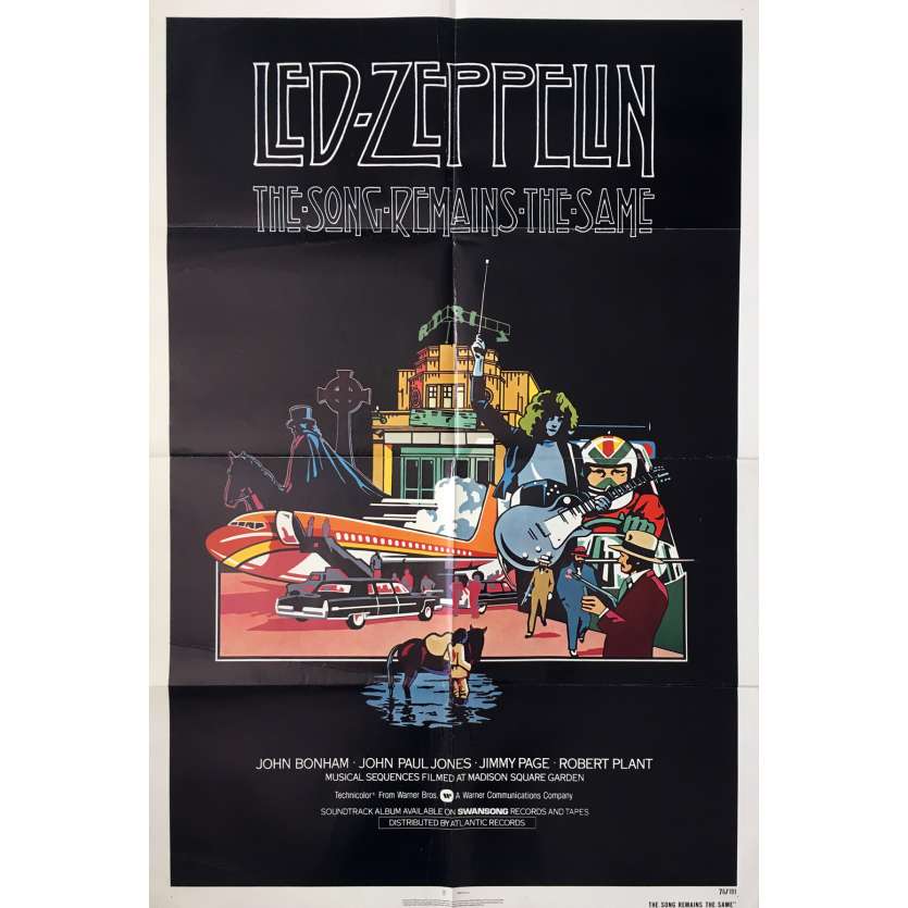 THE SONG REMAINS THE SAME Movie Poster   - 29x41 in. - 1976 - Led Zeppelin, Robert Plant, Jimmy Page