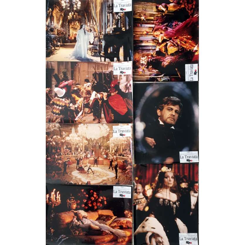 LA TRAVIATA Lobby Cards x6, Prestige - 12x15 in. - 1982 - Franco Zeffirelli, Placido Domingo