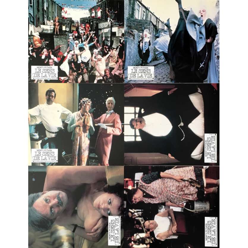 MONTY PYTHON'S THE MEANING OF LIFE Lobby Cards Jeu B, x6 - 9x12 in. - 1983 - Terry Jones, John Cleese