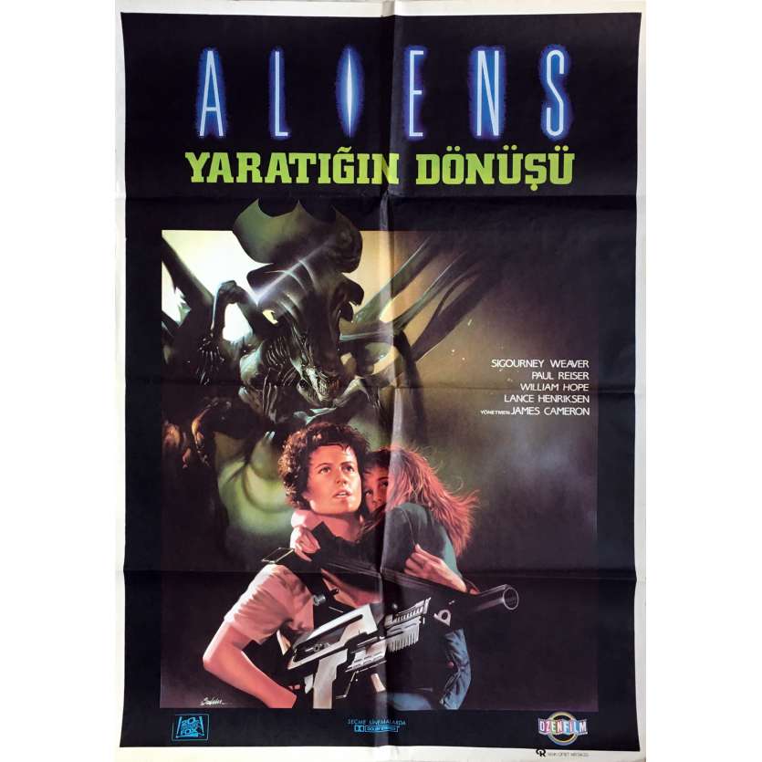 ALIENS Movie Poster   - 27x39 in. - 1986 - James Cameron, Sigourney Weaver