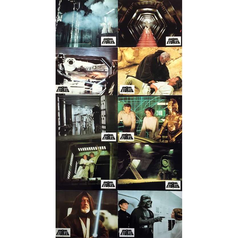STAR WARS - A NEW HOPE Lobby Cards x9 - 9x12 in. - 1977 - George Lucas, Harrison Ford