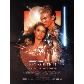 STAR WARS - ATTACK OF THE CLONES Movie Poster - 15x21 in. - 2002 - George Lucas, Natalie Portman