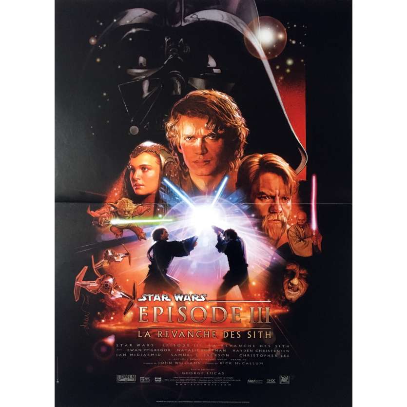 STAR WARS - REVENGE OF THE SITHS Movie Poster - 15x21 in. - 2003 - George Lucas, Harrison Ford