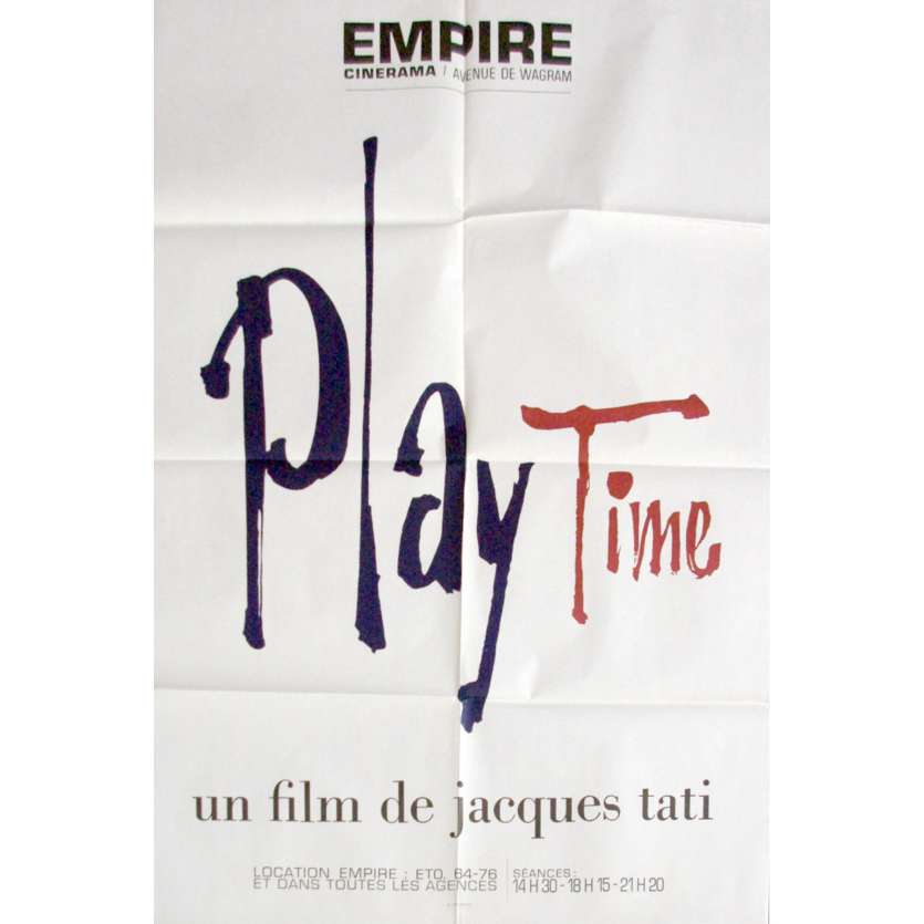 PLAYTIME French Movie Poster 23x32- R-1970 - Jacques Tati, Jacques Tati