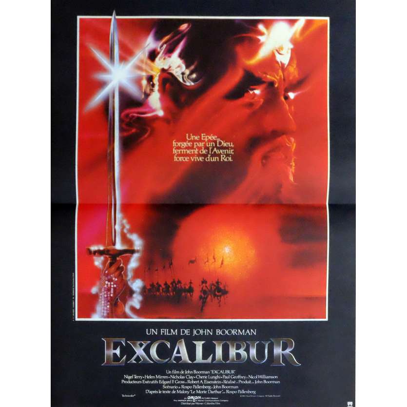 EXCALIBUR Affiche de film 40x60 - 1981 - Nigel Terry, John Boorman