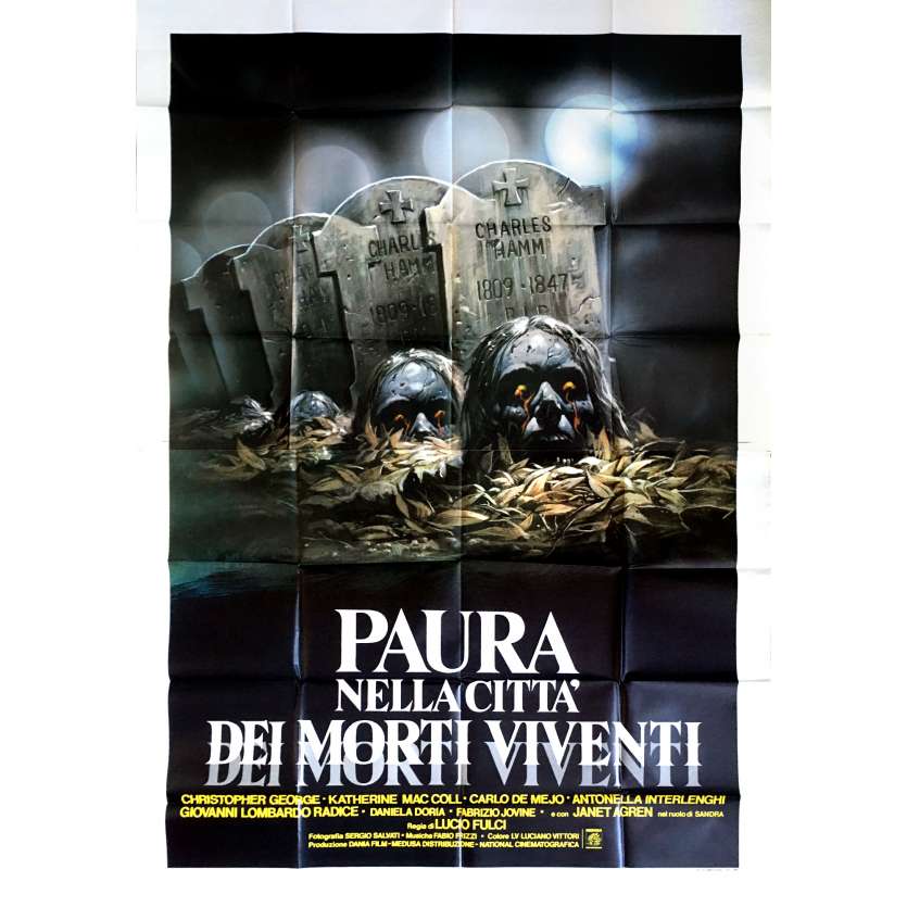 THE CITY OF THE LIVING DEAD Movie Poster   - 55x70 in. - 1980 - Lucio Fulci, Catriona MacColl
