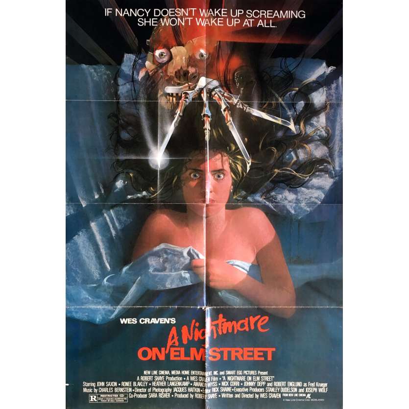 LES GRIFFES DE LA NUIT Affiche de film - 69x104 cm. - 1985 - Robert Englund, Wes Craven