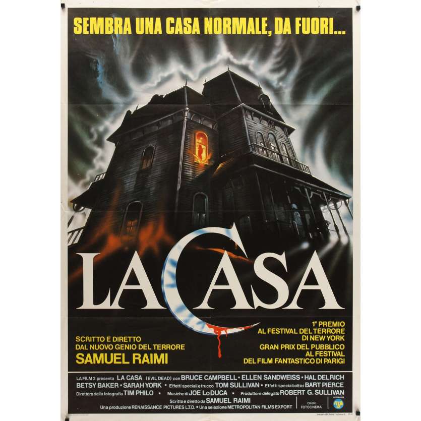 EVIL DEAD Italian 1p '84 Sam Raimi cult classic, completely different haunted house art!