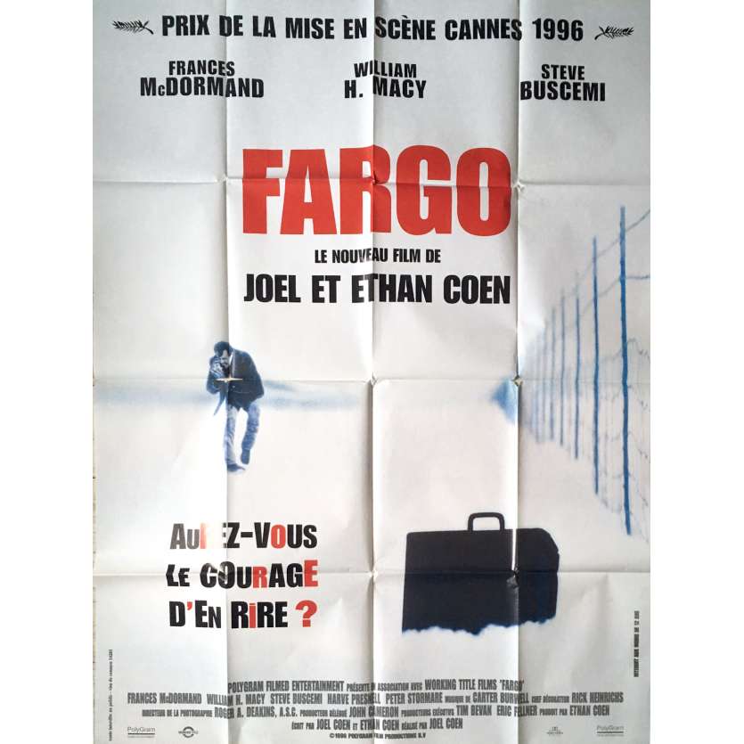 FARGO Affiche de film - 120x160 cm. - 1996 - Frances McDormand, Coen Bros