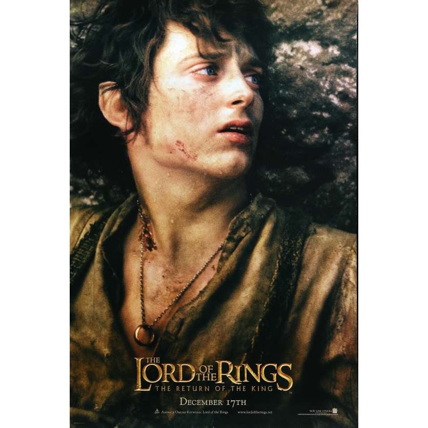 LE SEIGNEUR DES ANNEAUX - LE RETOUR DU ROI Affiche de film Frodo Style  - 69x101 cm. - 2003 - Elijah Wood, Peter Jackson