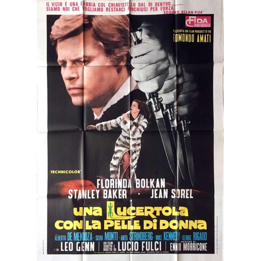 LIZARD IN A WOMEN'S SKIN / SCHIZOID Movie Poster - 39x55 in. - 1971 - Lucio Fulci, Florinda Bolkan