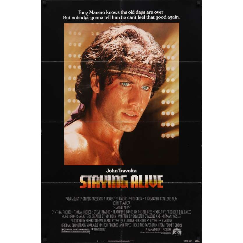 STAYING ALIVE Affiche de film - 69x104 cm. - 1983 - John Travolta, Sylvester Stallone