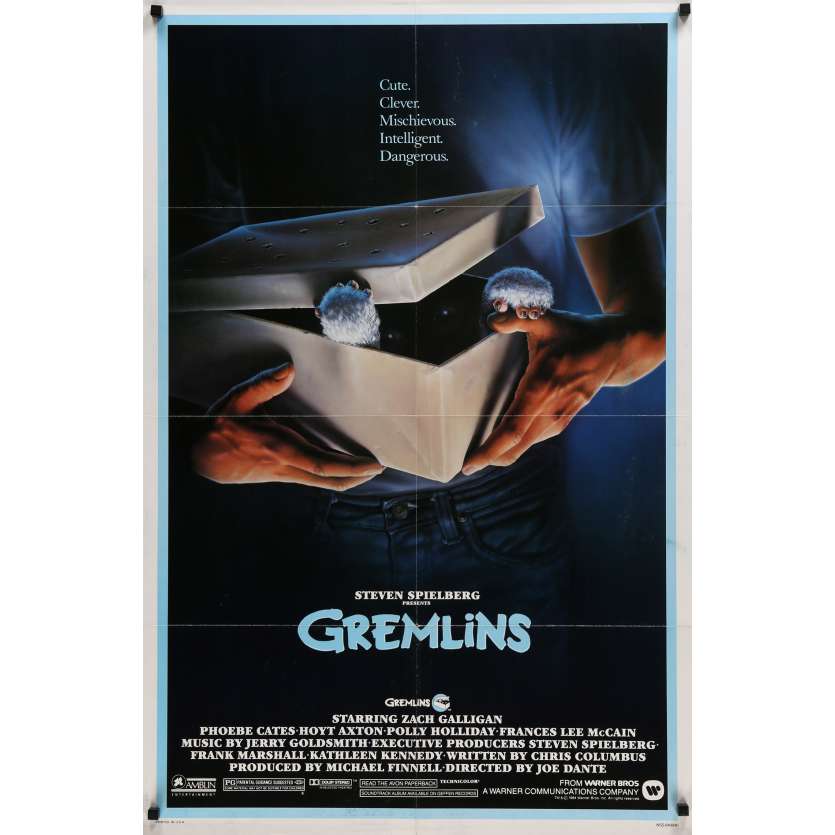 GREMLINS US Movie Poster  29x41 - 1984 - Joe Dante, Zach Galligan