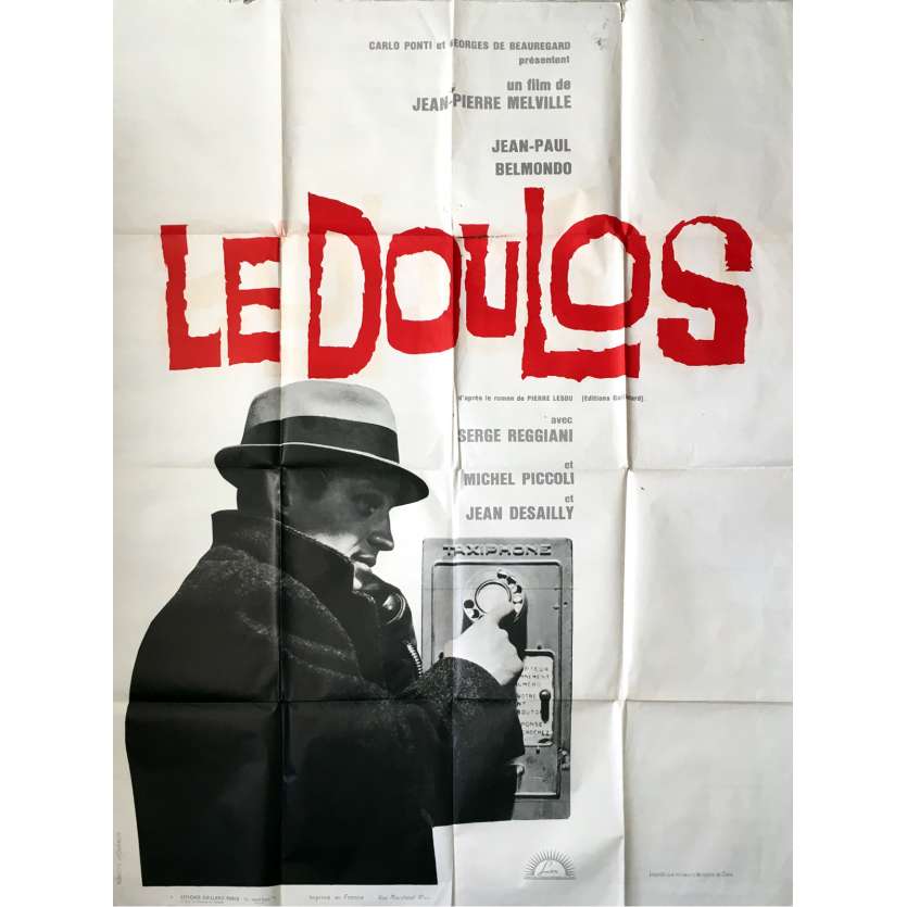 LE DOULOS / THE FINGER MAN Movie Poster - 47x63 in. - 1962 - Jean-Pierre Melville, Jean-Paul Belmondo