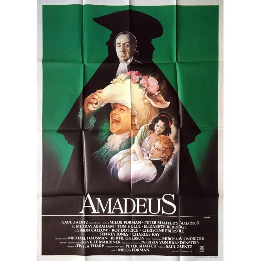 AMADEUS Affiche de Film Italienne -1984 - Milos Forman