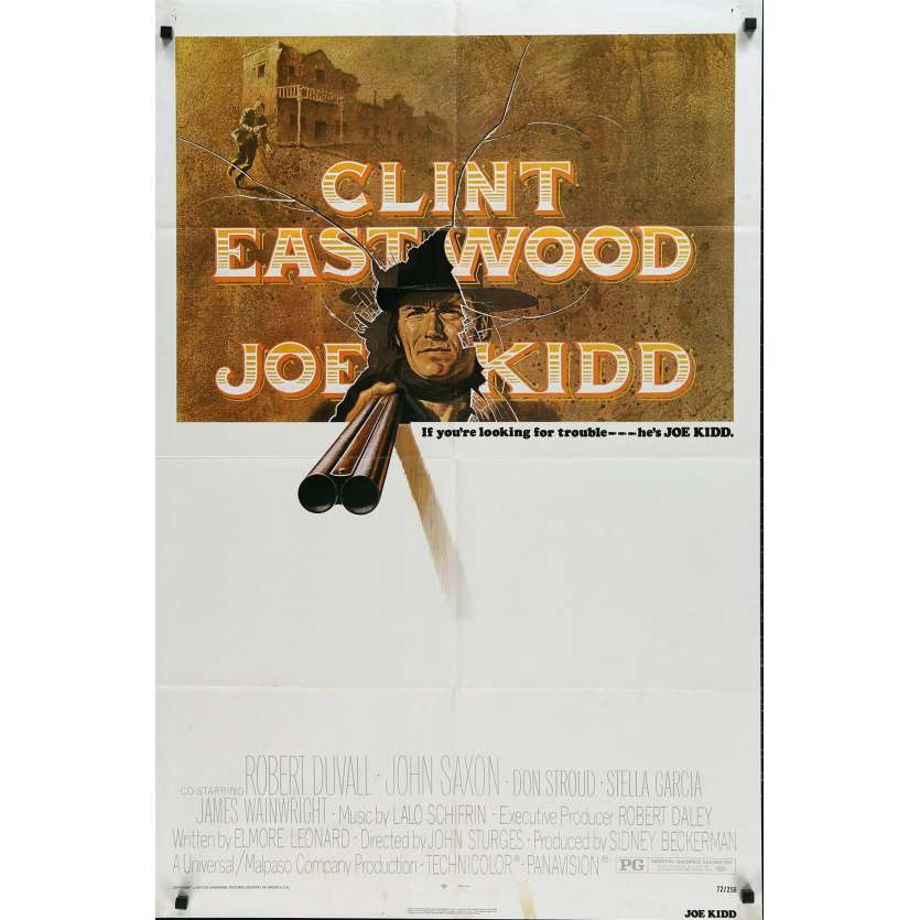 JOE KIDD US Movie Poster 29x41 - 1972 - John Sturges, Clint Eastwood