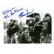 CHARLES BAND signed 8x10 REPRO still '90s the director on movie set with camera & crew!