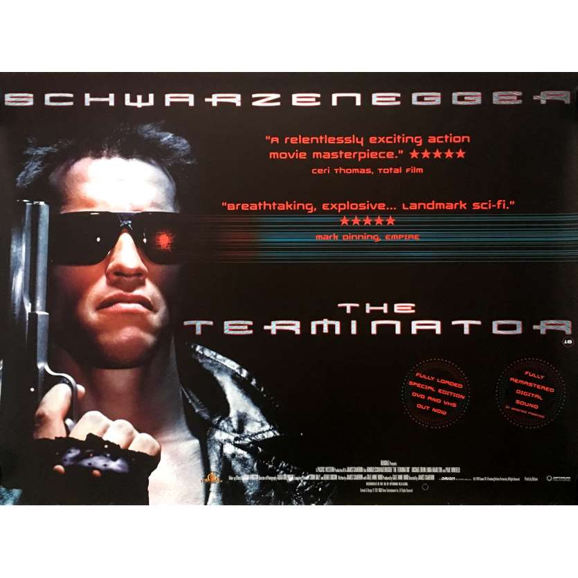 TERMINATOR Affiche de film - 72x104 cm. - 1983 - Arnold Schwarzenegger, James Cameron