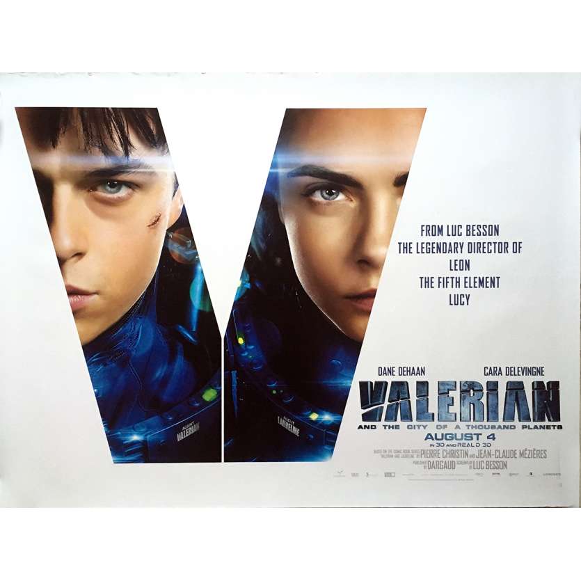 VALERIAN Movie Poster - 30x40 in. - 2017 - Luc Besson, Dane DeHaan