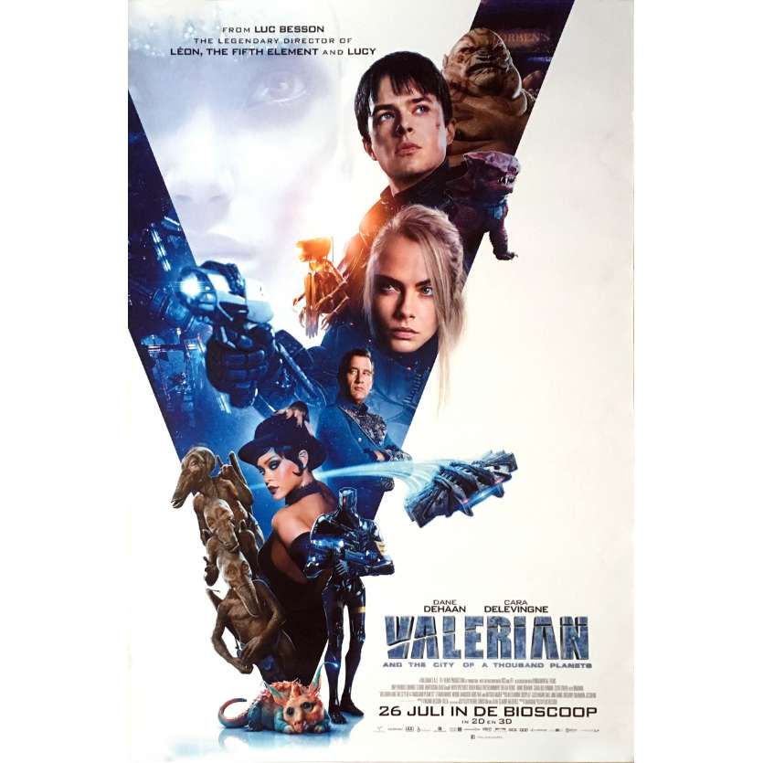 VALERIAN Movie Poster   - 29x41 in. - 2017 - Luc Besson, Dane DeHaan