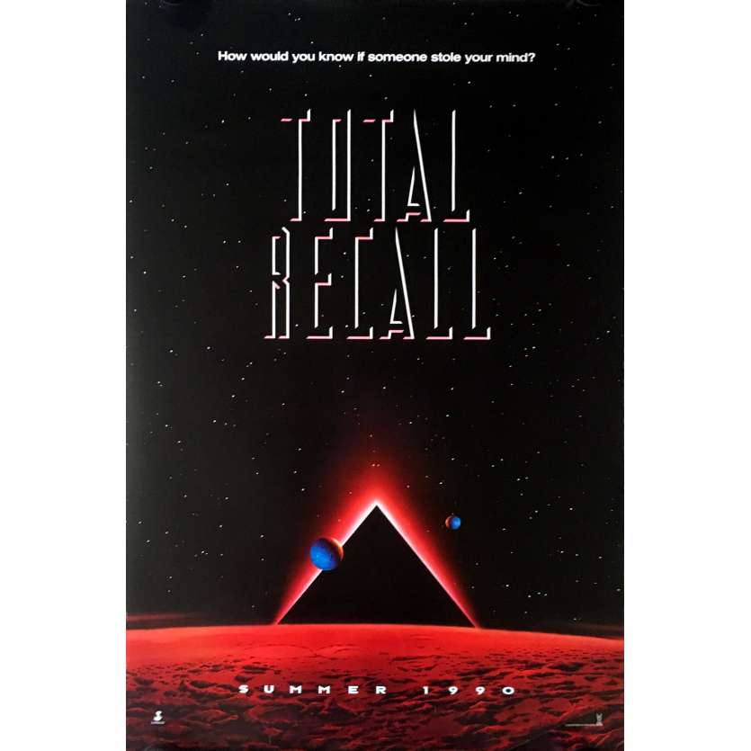 TOTAL RECALL Movie Poster Advance - 29x41 in. - 1990 - Paul Verhoeven, Arnold Schwarzenegger