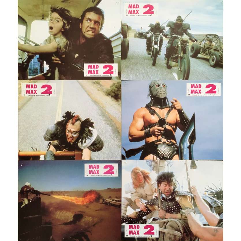 MAD MAX 2: THE ROAD WARRIOR Lobby Cards x6 - 9x12 in. - 1982 - George Miller, Mel Gibson