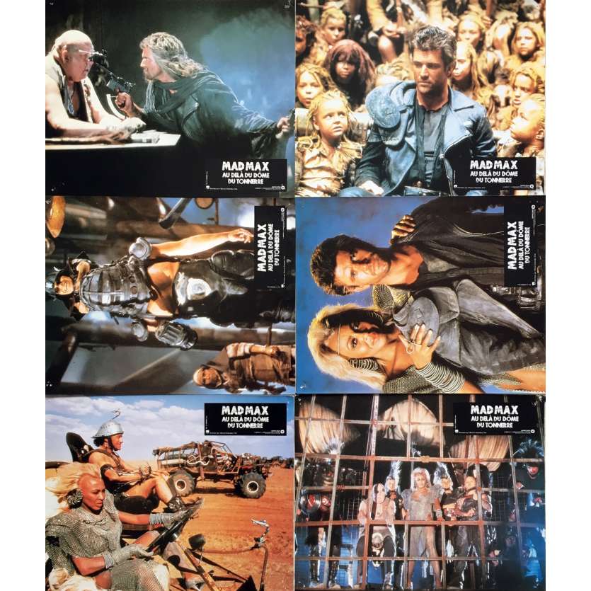 MAD MAX 3 Lobby Cards x6 - 9x12 in. - 1985 - George Miller, Mel Gibson, Tina Turner